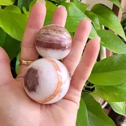 گوی آرامش سنگ مرمر (پک دو عددی) به انتخاب مشتری | هدیه تولد | جهیزیه عروس | کادویی | ظروف سنگی آقای سنگی | ظروف آنتیک و کلکسیونی | مدیتیشن | فنگشویی | گوی سنگی