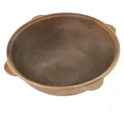 قازن چدن خالص بدون روکش شیمیایی 10 لیتری (چدن روسی پاتیل غازن قابلمه دیگ چدنی) ظرف کوهنوردی