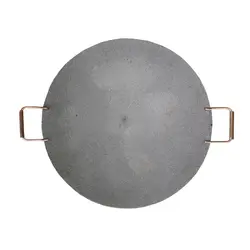 ساج چدنی 44 سانتی دسته دار ساج نان پزی چدن خالص بدون روکش شیمیایی (ساچ روسی ظرف چدنی) ظروف کوهنوردی و طبیعتگردی و ظروف سفری | ساج ووک چدنی تابه ووک چدنی . ماهیتابه چدنی . ساج چدن روسی . قابلمه چدنی