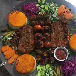 ساچ گازی نان پزی سایز 44 سانت دسته دار -تنور گازی خانگی رومیزی (ساچ چدنی ساج روسی ، ظرف چدنی اصل ، ساج سفری ) آقای سنگی