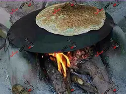 ساچ گازی نان پزی سایز 44 سانت دسته دار -تنور گازی خانگی رومیزی (ساچ چدنی ساج روسی ، ظرف چدنی اصل ، ساج سفری ) آقای سنگی