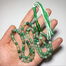 تسبیح عقیق سبز سلیمانی اصل سایز 6 | تسبیح اصل | تسبیح اورجینال | تسبیح صلوات | تسبیح متبرک | تسبیح آنتیک و کلکسیونی و عتیقه | تسبیح طبیعی | تسبیح فاخر | هدیه روز پدر | تسبیح دست ساز | عقیق اصل