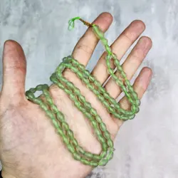 تسبیح سنگی شاه مقصود افغانستان 101 مهره سبز روشن تراش ریز به درشت | تسبیح اصل | تسبیح اورجینال | تسبیح صلوات | تسبیح متبرک | تسبیح آنتیک و کلکسیونی و عتیقه | تسبیح طبیعی | تسبیح فاخر | هدیه روز پدر | تسبیح دست ساز