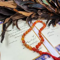 تسبیح سنگی عقیق نارنجی 33 مهره سایز 10 | تسبیح اصل | تسبیح اورجینال | تسبیح صلوات | تسبیح متبرک | تسبیح آنتیک و کلکسیونی و عتیقه | تسبیح طبیعی | تسبیح فاخر | هدیه روز پدر | تسبیح دست ساز