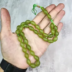 تسبیح سنگی شاه مقصود افغانستان 33 مهره سایز بزرگ سبز تیره | تسبیح اصل | تسبیح اورجینال | تسبیح صلوات | تسبیح متبرک | تسبیح آنتیک و کلکسیونی و عتیقه | تسبیح طبیعی | تسبیح فاخر | هدیه روز پدر | تسبیح دست ساز