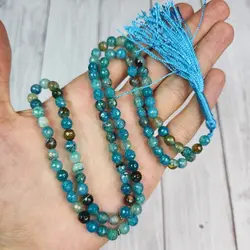 تسبیح سنگی عقیق آبی 101 مهره سایز 6 | تسبیح اصل | تسبیح اورجینال | تسبیح صلوات | تسبیح متبرک | تسبیح آنتیک و کلکسیونی و عتیقه | تسبیح طبیعی | تسبیح فاخر | هدیه روز پدر | تسبیح دست ساز