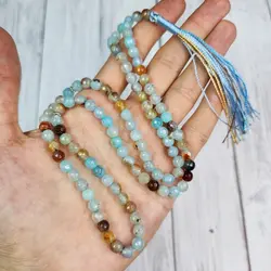 تسبیح سنگی عقیق آبی آسمانی 101 مهره سایز 6 | تسبیح اصل | تسبیح اورجینال | تسبیح صلوات | تسبیح متبرک | تسبیح آنتیک و کلکسیونی و عتیقه | تسبیح طبیعی | تسبیح فاخر | هدیه روز پدر | تسبیح دست ساز