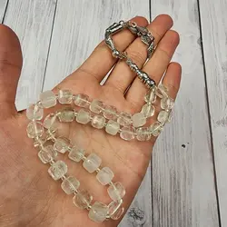 تسبیح سنگی در 33 مهره تراش باکسی سایز 10 | تسبیح اصل | تسبیح اورجینال | تسبیح صلوات | تسبیح متبرک | تسبیح آنتیک و کلکسیونی و عتیقه | تسبیح طبیعی | تسبیح فاخر | هدیه روز پدر | تسبیح دست ساز