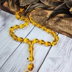 تسبیح کهرباپودری زرد تراش هلی 33 مهره حشره دار سایز بزرگ | تسبیح اصل | تسبیح اورجینال | تسبیح صلوات | تسبیح متبرک | تسبیح آنتیک و کلکسیونی و عتیقه | تسبیح طبیعی | تسبیح فاخر | هدیه روز پدر | تسبیح دست ساز