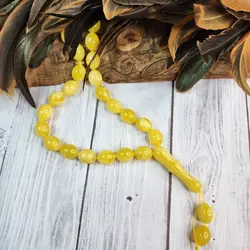 تسبیح کهربا پودری زرد تراش هلی پرچمی 33 مهره سایز بزرگ | تسبیح اصل | تسبیح اورجینال | تسبیح صلوات | تسبیح متبرک | تسبیح آنتیک و کلکسیونی و عتیقه | تسبیح طبیعی | تسبیح فاخر | هدیه روز پدر | تسبیح دست ساز