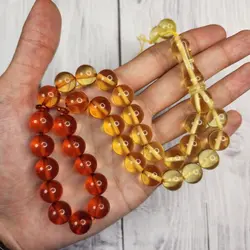 تسبیح کهربا پودری زرد و قرمز 33 مهره سایز 10 میل | تسبیح اصل | تسبیح اورجینال | تسبیح صلوات | تسبیح متبرک | تسبیح آنتیک و کلکسیونی و عتیقه | تسبیح طبیعی | تسبیح فاخر | هدیه روز پدر | تسبیح دست ساز