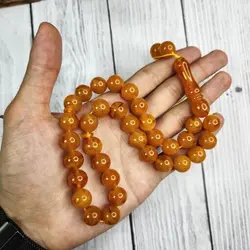 تسبیح کهربا پودری پرچمی زرد 33 مهره سایز 10میل | تسبیح اصل | تسبیح اورجینال | تسبیح صلوات | تسبیح متبرک | تسبیح آنتیک و کلکسیونی و عتیقه | تسبیح طبیعی | تسبیح فاخر | هدیه روز پدر | تسبیح دست ساز