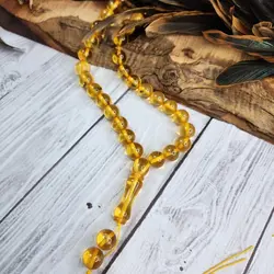تسبیح کهرباپودری زرد 33 مهره حشره دار سایز 10 میل | تسبیح اصل | تسبیح اورجینال | تسبیح صلوات | تسبیح متبرک | تسبیح آنتیک و کلکسیونی و عتیقه | تسبیح طبیعی | تسبیح فاخر | هدیه روز پدر | تسبیح دست ساز