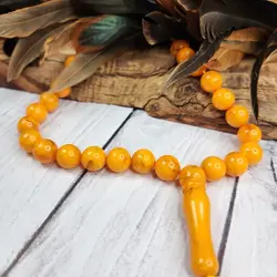 تسبیح کهربا پودری کره عسلی 33 مهره سایز 10 میل | تسبیح اصل | تسبیح اورجینال | تسبیح صلوات | تسبیح متبرک | تسبیح آنتیک و کلکسیونی و عتیقه | تسبیح طبیعی | تسبیح فاخر | هدیه روز پدر | تسبیح دست ساز