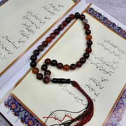 تسبیح سنگی عقیق سلیمانی مشکی و قرمز 33 مهره سایز 10 | تسبیح اصل | تسبیح اورجینال | تسبیح صلوات | تسبیح متبرک | تسبیح آنتیک و کلکسیونی و عتیقه | تسبیح طبیعی | تسبیح فاخر | هدیه روز پدر | تسبیح دست ساز