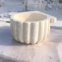 کاسه حمام ترکی نسکافه ای مدل سونیا ابعاد 45 ارتفاع 23 | هدیه تولد | جهیزیه عروس | کادویی | ظروف سنگی آقای سنگی | ظروف آنتیک و کلکسیونی