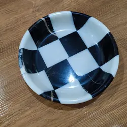 کاسه سنگی مرمریت طرح صفحه شطرنج | هدیه تولد | جهیزیه عروس | کادویی | ظروف سنگی آقای سنگی | ظروف آنتیک و کلکسیونی