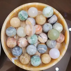 گوی سنگ مرمر در رنگ های مختلف و دو سایز متفاوت | هدیه تولد | جهیزیه عروس | کادویی | ظروف سنگی آقای سنگی | ظروف آنتیک و کلکسیونی