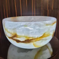 ظرف سنگی آجیل خوری سنگی سنگ مرمر | هدیه تولد | جهیزیه عروس | کادویی | ظروف سنگی آقای سنگی | ظروف آنتیک و کلکسیونی