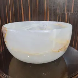 ظرف سنگی آجیل خوری سنگی سنگ مرمر | هدیه تولد | جهیزیه عروس | کادویی | ظروف سنگی آقای سنگی | ظروف آنتیک و کلکسیونی