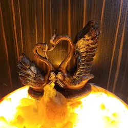 آبنما سنگ مرمر پرتقالی طرح قو | آبنمای سنگی | هدیه تولد | جهیزیه عروس | کادویی | ظروف سنگی آقای سنگی | ظروف آنتیک و کلکسیونی