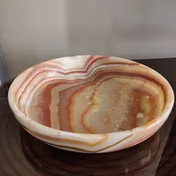 ظرف سنگی میوه خوری سنگی سنگ مرمر | هدیه تولد | جهیزیه عروس | کادویی | ظروف سنگی آقای سنگی | ظروف آنتیک و کلکسیونی