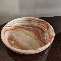 ظرف سنگی میوه خوری سنگی سنگ مرمر | هدیه تولد | جهیزیه عروس | کادویی | ظروف سنگی آقای سنگی | ظروف آنتیک و کلکسیونی