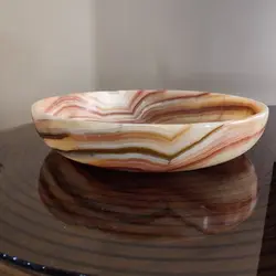 ظرف سنگی میوه خوری سنگی سنگ مرمر | هدیه تولد | جهیزیه عروس | کادویی | ظروف سنگی آقای سنگی | ظروف آنتیک و کلکسیونی