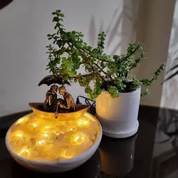 آبنما با سنگ نجف آباد و کشتی زوج عاشق | آبنمای سنگی | هدیه تولد | جهیزیه عروس | کادویی | ظروف سنگی آقای سنگی | ظروف آنتیک و کلکسیونی