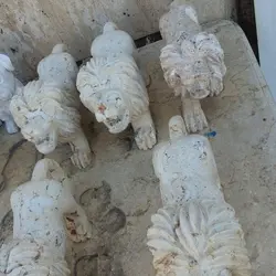 مجسمه دکوری شیر سنگی جنس تراورتن | مجسمه شیر سنگی | هدیه تولد | جهیزیه عروس | کادویی | ظروف سنگی آقای سنگی | ظروف آنتیک و کلکسیونی