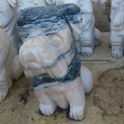 مجسمه سگ سنگی دکوری | مجسمه سنگی سگ | هدیه تولد | جهیزیه عروس | کادویی | ظروف سنگی آقای سنگی | ظروف آنتیک و کلکسیونی