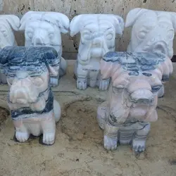 مجسمه سگ سنگی دکوری | مجسمه سنگی سگ | هدیه تولد | جهیزیه عروس | کادویی | ظروف سنگی آقای سنگی | ظروف آنتیک و کلکسیونی