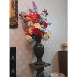 گلدان سنگی رنگ مشکی سنگ نجف آباد سایز متوسط | هدیه تولد | جهیزیه عروس | کادویی | ظروف سنگی آقای سنگی | ظروف آنتیک و کلکسیونی