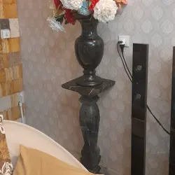 میز و پایه سنگی (قرارگیری گلدان و مجسمه و دکوری) سنگ مشکی نجف آباد | هدیه تولد | جهیزیه عروس | کادویی | ظروف سنگی آقای سنگی | ظروف آنتیک و کلکسیونی