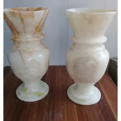 گلدان سنگی زیبا جنس سنگ مرمر ارتفاع 35 سانتی متر (یک عدد) | هدیه تولد | جهیزیه عروس | کادویی | ظروف سنگی آقای سنگی | ظروف آنتیک و کلکسیونی