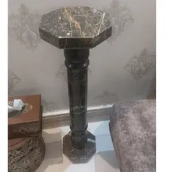 میز و پایه سنگی ( میز سنگی تلفن ) (قرارگیری گلدان و مجسمه و دکوری) مرمریت گلدن بلک | هدیه تولد | جهیزیه عروس | کادویی | ظروف سنگی آقای سنگی | ظروف آنتیک و کلکسیونی
