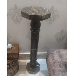 میز و پایه سنگی ( میز سنگی تلفن ) (قرارگیری گلدان و مجسمه و دکوری) مرمریت گلدن بلک | هدیه تولد | جهیزیه عروس | کادویی | ظروف سنگی آقای سنگی | ظروف آنتیک و کلکسیونی
