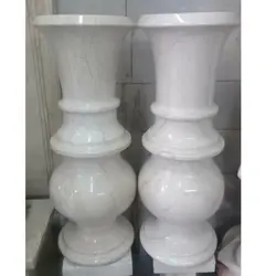 گلدان سنگی جفتی سایز متوسط دکوری گل مصنوعی ( 2 عدد ) | هدیه تولد | جهیزیه عروس | کادویی | ظروف سنگی آقای سنگی | ظروف آنتیک و کلکسیونی