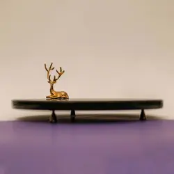 سینی سنگی مشکی ساده ،مدل گوزن دار ،سنگ طبیعی مشکی ازناء | هدیه تولد | جهیزیه عروس | کادویی | ظروف سنگی آقای سنگی | ظروف آنتیک و کلکسیونی