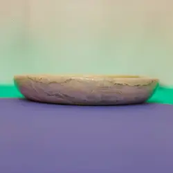 ظرف گرد سنگی ،مدل لبه دار،سنگ طبیعی مرمر یشم آبرنگی | هدیه تولد | جهیزیه عروس | کادویی | ظروف سنگی آقای سنگی | ظروف آنتیک و کلکسیونی