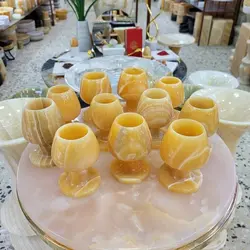 جام پایه دار سنگی ،سنگ طبیعی مرمر پرتغالی ، پایه یک تکه ، کار دست،بسیار زیبا،براق،خوش‌تراش، مناسب هفت سین عیدنوروز | هدیه تولد | جهیزیه عروس | کادویی | ظروف سنگی آقای سنگی | ظروف آنتیک و کلکسیونی