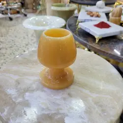 جام پایه دار سنگی ،سنگ طبیعی مرمر پرتغالی ، پایه یک تکه ، کار دست،بسیار زیبا،براق،خوش‌تراش، مناسب هفت سین عیدنوروز | هدیه تولد | جهیزیه عروس | کادویی | ظروف سنگی آقای سنگی | ظروف آنتیک و کلکسیونی