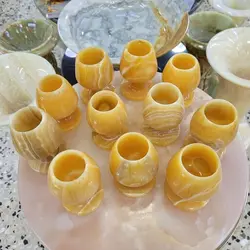 جام پایه دار سنگی ،سنگ طبیعی مرمر پرتغالی ، پایه یک تکه ، کار دست،بسیار زیبا،براق،خوش‌تراش، مناسب هفت سین عیدنوروز | هدیه تولد | جهیزیه عروس | کادویی | ظروف سنگی آقای سنگی | ظروف آنتیک و کلکسیونی