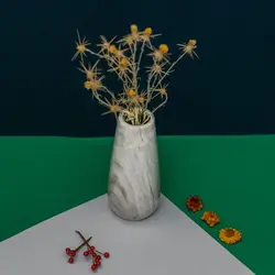 گلدان های 20 سانتی‌متری سفید ازناء ،مدل اشکی،سنگ طبیعی ازناء،رگه دار | گلدان سنگی | هدیه تولد | جهیزیه عروس | کادویی | ظروف سنگی آقای سنگی | ظروف آنتیک و کلکسیونی