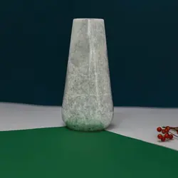 گلدان های 20 سانتی‌متری سفید ازناء ،مدل اشکی،سنگ طبیعی ازناء،رگه دار | گلدان سنگی | هدیه تولد | جهیزیه عروس | کادویی | ظروف سنگی آقای سنگی | ظروف آنتیک و کلکسیونی