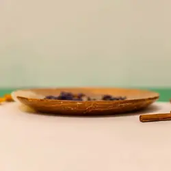 دیس گرد سنگی ،سایز متوسط ،مدل بدون لبه ،مرمر قهوه ای و سبز،سنگ طبیعی | هدیه تولد | جهیزیه عروس | کادویی | ظروف سنگی آقای سنگی | ظروف آنتیک و کلکسیونی