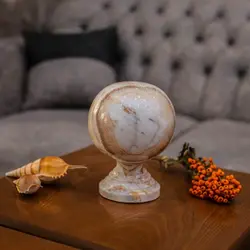 گوی شانس سنگ مرمر ،دفع انرژی های منفی محیط | هدیه تولد | جهیزیه عروس | کادویی | ظروف سنگی آقای سنگی | ظروف آنتیک و کلکسیونی