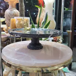 ظرف سنگی پایه دار سرو و پذیرائی سنگی-سنگ طبیعی مرمر پرتغالی | هدیه تولد | جهیزیه عروس | کادویی | ظروف سنگی آقای سنگی | ظروف آنتیک و کلکسیونی