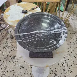 ظرف سنگی پایه دار ، سنگ طبیعی ازناء مشکی،بدون رزین و مواد شیمیایی | هدیه تولد | جهیزیه عروس | کادویی | ظروف سنگی آقای سنگی | ظروف آنتیک و کلکسیونی