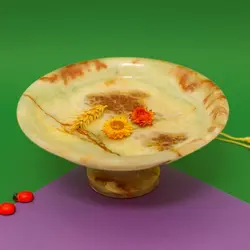 شیرینی خوری سنگی پایه دار ، سنگ طبیعی مرمر سبز ، از تولید به مصرف ،به قیمت کارگاه،شهرسنگ،ظرف پایه دار سنگی | هدیه تولد | جهیزیه عروس | کادویی | ظروف سنگی آقای سنگی | ظروف آنتیک و کلکسیونی